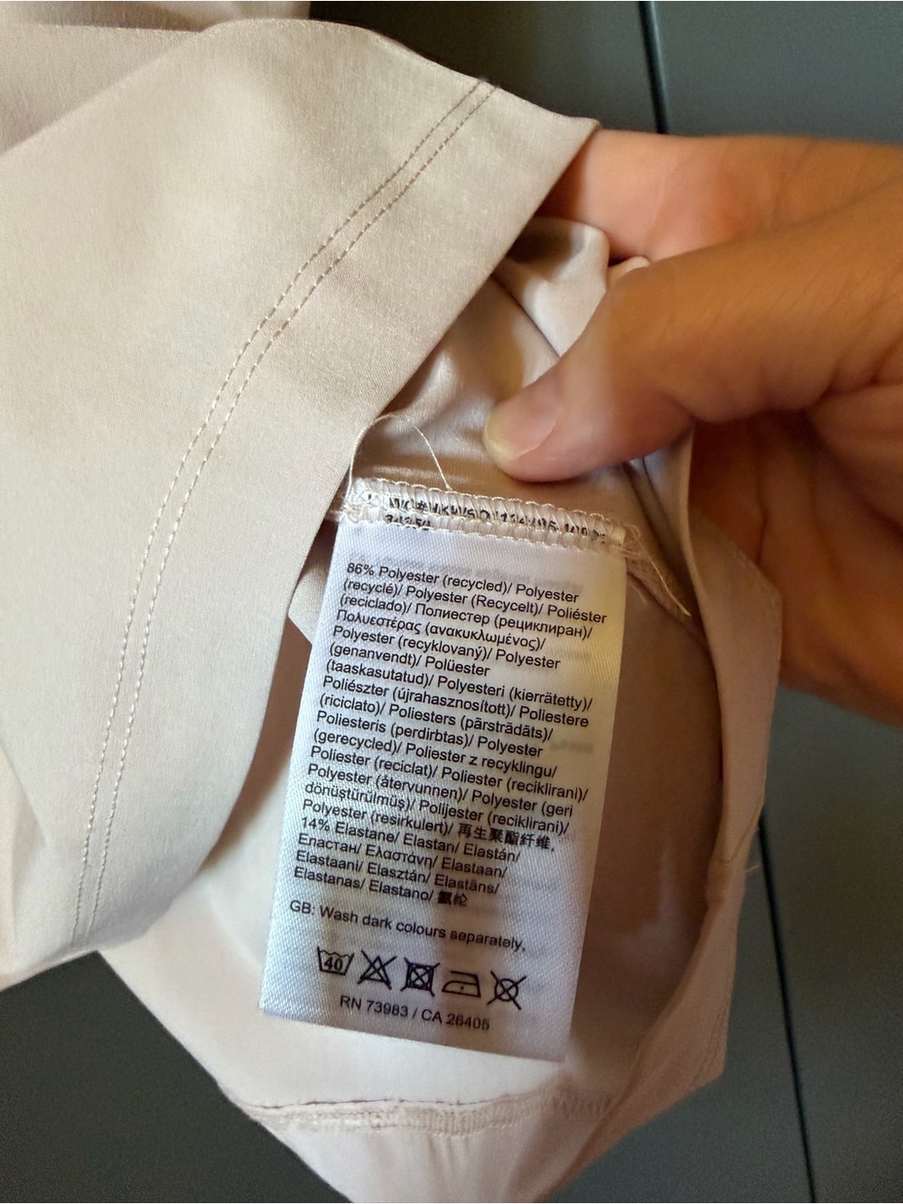 Helly Hansen Light Blush Pink Short Sleeve Top (NWOT) (L) - Picture 3 of 3